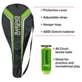 thumbnail image 4 of Xcello Sports 2-Player Aluminum Youth Tennis Racket Set, Includes Two 23" Tennis Rackets, 6 All Court Balls and 2 Carry Cases, Tennis Racket Adult, Blue/Yellow, 4 of 4