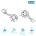 thumbnail image 3 of 6Pack Jewelry Clasps, Oblate Clasps Locking Closures with Lobster Clasps for Bracelet Necklace DIY(Silver), 3 of 7