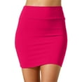 thumbnail image 2 of YMNXA Womens Skirt High Waist Solid Color Pencil Skirt Slim Fit Stretch Mini Skirt For Casual Wear And Party Rd3 Xl, 2 of 5