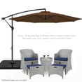 thumbnail image 2 of Best Choice Products 10ft Offset Hanging Outdoor Market Patio Umbrella w/ Easy Tilt Adjustment - Brown, 2 of 7