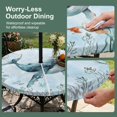 thumbnail image 5 of Round Outdoor Tablecloth with Umbrella Hole and Zipper, Coastal Whale Tablecloth with Elastic Waterproof, Nautical Ocean Shells Seaweed Coral Patio Table Covers for 45" - 54" Picnic Pool Tables, 5 of 9