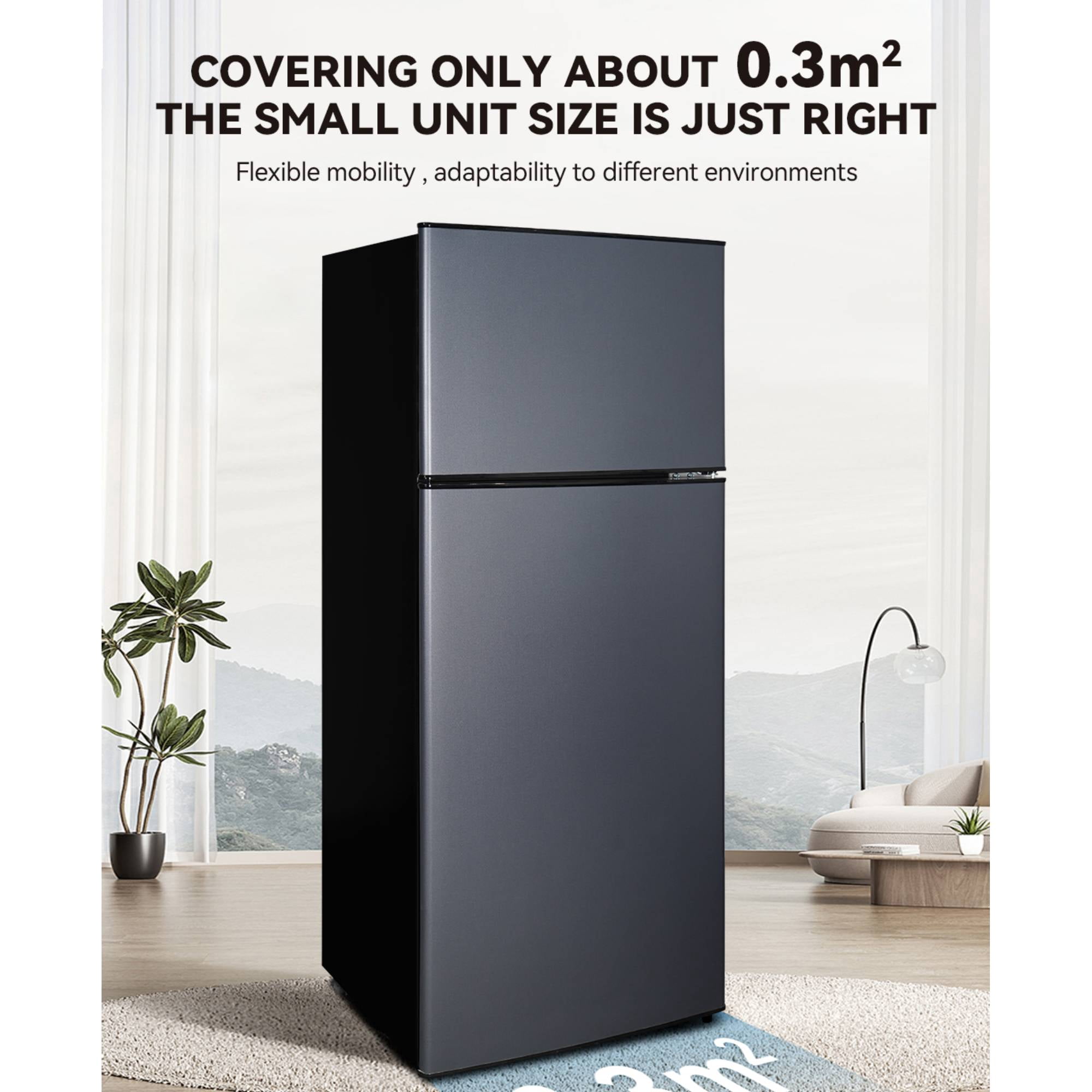 8.5 Cu.ft Refrigerator/Freezer Combo Large Capacity 2 Door Fridge Adjustable Thermostat Refrigerator for Apartment, Office, Kitchen
