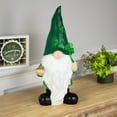 thumbnail image 3 of Northlight St. Patrick's Day Shamrock Gnome Outdoor Garden Statue - 16.25", 3 of 8