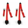 thumbnail image 1 of SafeTBoy  Airplane 3 Point Red Retractable Bucket Seat Belt Kit with Bracketry & 2 Belts for 1965-1970 Chevy Impala, 1 of 1