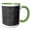 Green/White, variant on 3drose, Black and Image of Silver Arrow Pattern, 11oz Two-tone Red Mug