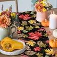 thumbnail image 4 of Maple Leaf Table Runner, Autumn Thanksgiving Kitchen Dining Table Decoration for Home Party Decor 13x120 Inches, 4 of 9