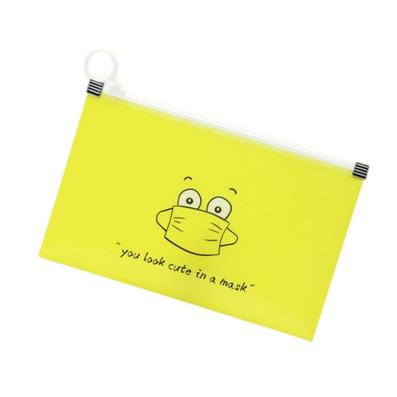 Cartoon Design Mask Storage Bag Outdoor Hiking Traveling Camping Face Dust Mask Holder Pouch