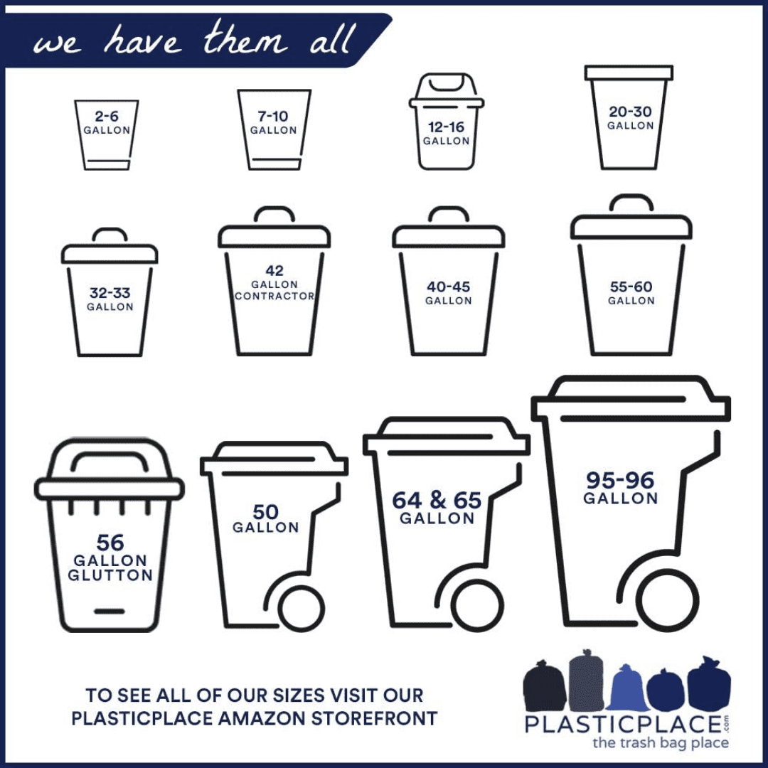 RW Clean 20 gal Black Plastic Trash Can Liner - Standard-Duty, 0.7 mil -  200 count box