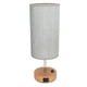 thumbnail image 5 of Lámpara De Mesa De Control Táctil Pantalla De Tela De Tela De Metal Carga USB Lámpara De Mesita De Noche LED De Tres Engranajes Con Base De Grano De Madera Para Dormitorio, 5 of 7
