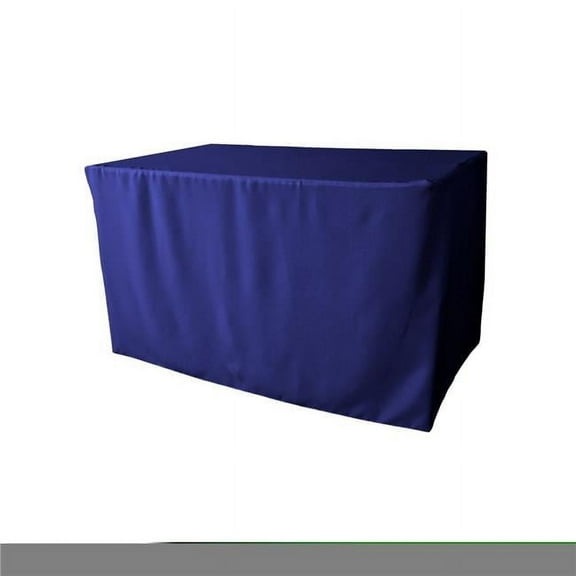 LA Linen TCpop-fit-48x24x30-RoyalP50 1.67 lbs Polyester Poplin Fitted Tablecloth, Royal