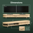 Bamboo Dual Monitor Stand with Storage, Curved Double Computer Laptop ...