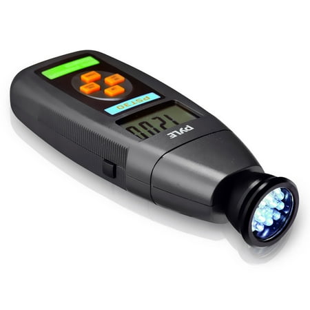Pyle LED Non Contact Stroboscope Tachometer W/ Backlit LCD Display, 19,999 RPM Range