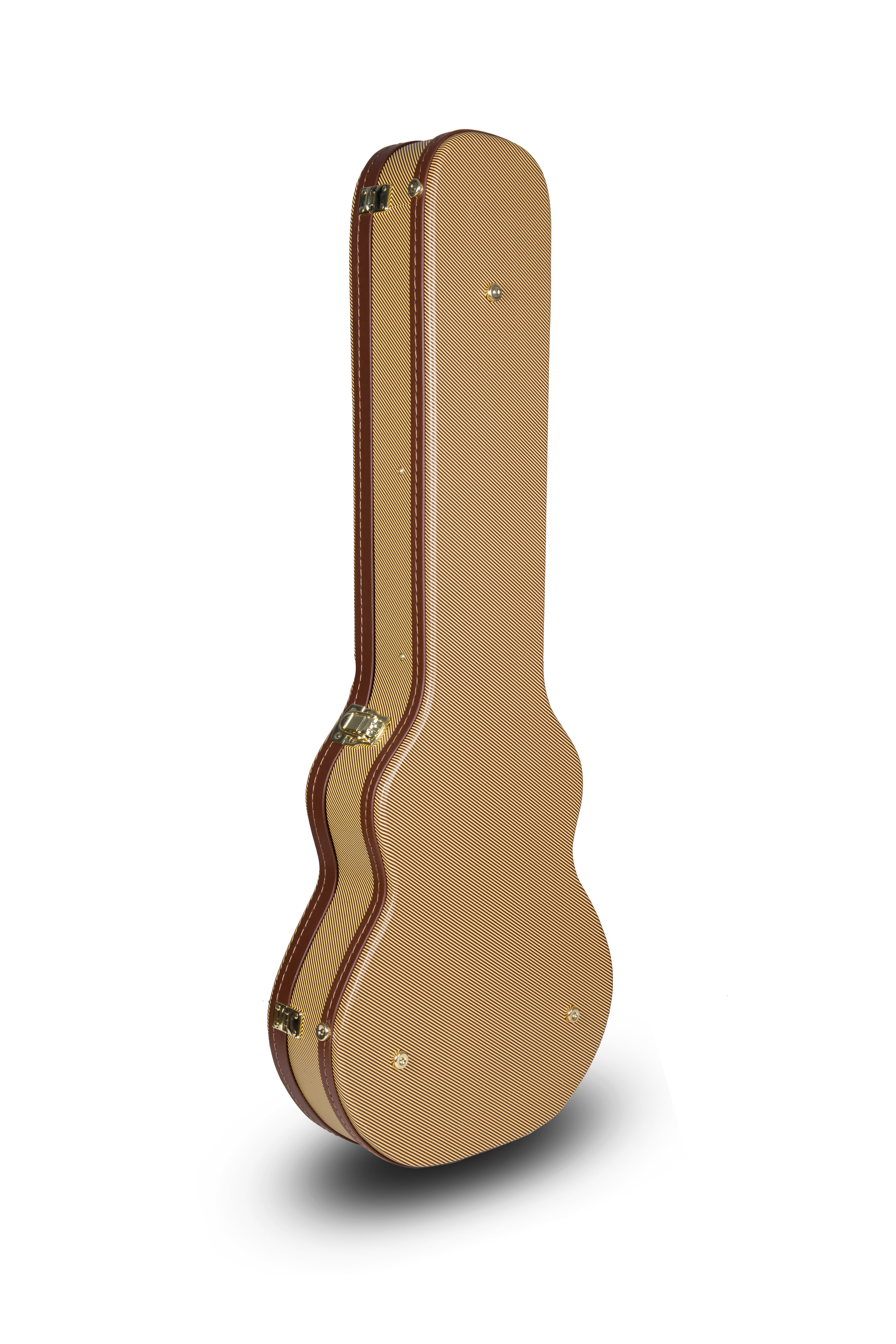 Crossrock Les Paul Electric Guitars Case with Semi-vintage Look Arched Hardshell, Vinyl Tweed