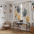 thumbnail image 5 of Spring Tulips Flower Kitchen Curtain for Berdoom Living Room Cafe 72 Inch Length, Vintage Floral Barn Doors Rustic Beige Tiers Curtains Light Filtering Drapes Window Treatment 2 Panels 52"Wx72"L, 5 of 8
