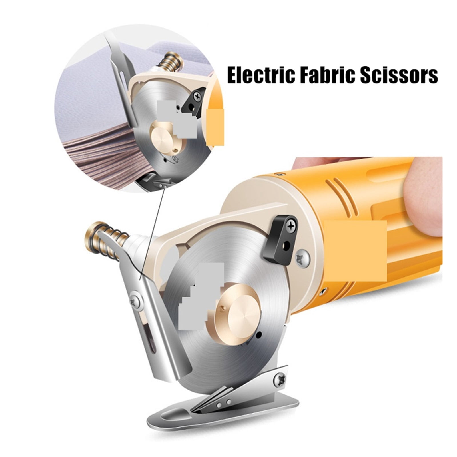 Electric Fabric Scissors Rotary Blade Fabric Tool Leather Fabric Electric Cutter Kit Cutting Saw Tool ,Sharp & Durable