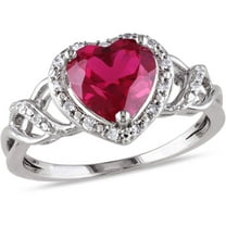 Everly Women's Created Ruby Sterling Silver Ring