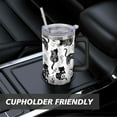 thumbnail image 5 of 40 oz Cat Tumbler with Handle and Straw, Boho Stainless Steel Vacuum Insulated Travel Coffee Mug Cup Water Bottle, Kitty Stuff Accessories Decor, Cats Lover Gifts for Women Girls, 5 of 6