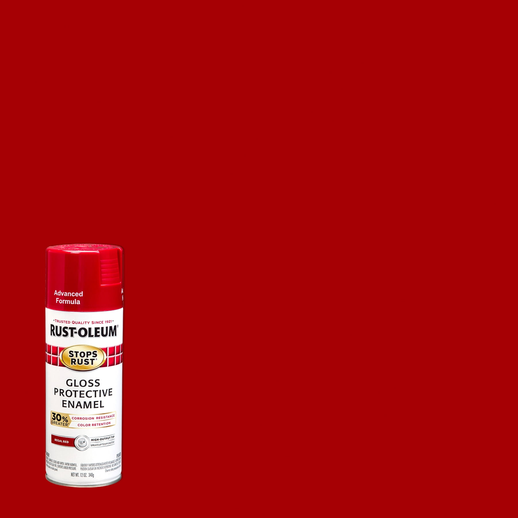 Regal Red, Rust-Oleum Stops Rust Advanced Gloss Spray Paint, 12 oz