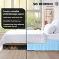 thumbnail image 4 of SGI Bedding 16 Inch Wrap Around Bed Skirt | Microfiber Bed Skirt | California King, Light Blue, 4 of 4