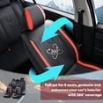 thumbnail image 4 of Fit for JEEP CHEROKEE 2014-2026, Red Edge Car Seat Covers, Waterproof PU Leather 5 Seats Full Set Non-slip Suitable for All Seasons, Airbag-Compatible, 4 of 9
