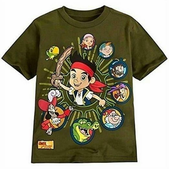 Disney Store Jake and the Never Land Pirates Short Sleeve T Shirt Boy Size 7/8