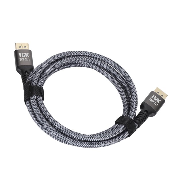 Cable DisplayPort 2.1 Macho, 40 Gbps Efectos Visuales 3D Cable DisplayPort 2.1 16 K 30 Hz Cable Trenzado 2 M De Longitud Para Pantallas