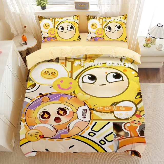 3D Printed Minions Bedding Suit Duvet Cover Quilt Cover Pillowcase Single Double Children Christmas Gift