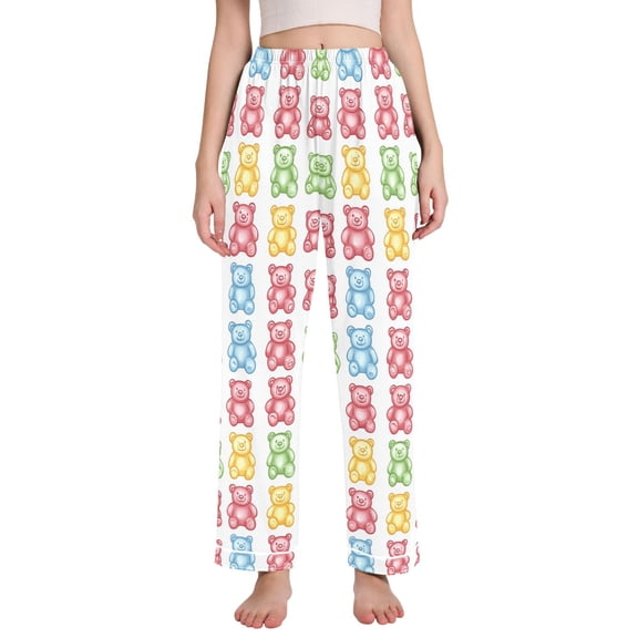 FORMRS Women's Pajama Pants with Pockets Soft Comfy Loungewear Sleep Bottom, Sizes S-2XL, Gummy Bear Pattern