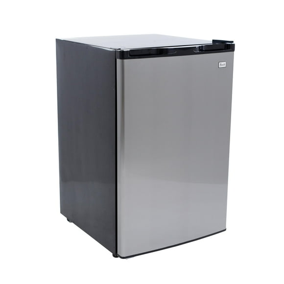 Avanti RMX45B3S RMX45B 4.5 cu. ft. Compact Refrigerator, Mini-Fridge, in Stainless Steel, Black