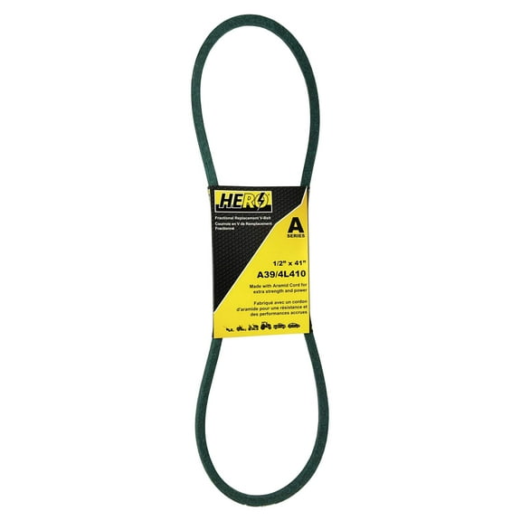 HERO® 1/2 inch x 41 inch Aramid Kevlar Lawn Mower Belt Replacement For Reference A39 4L410