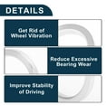 thumbnail image 4 of Unique Bargains Car Wheel Hub Centric Rings Durable Wheels Center Shaft Shock Absorbing Hubrings Silver Tone 4 Pcs Aluminum Alloy OD 84.1mm to ID 66.1 mm, 4 of 7