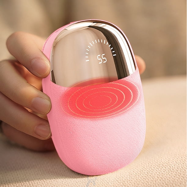 Calentador de manos con pantalla digital inteligente - 1 calentador de manos recargable portátil con tres temperaturas