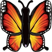 Radiant Holographic Orange Butterfly Balloon 46"