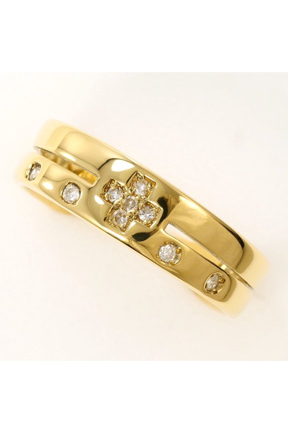 Pre-Owned 18K (18-karat) Yellow Gold Ring with Diamond (carat weight not stamped), Total Weight...