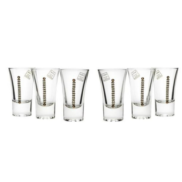 Le Monde Cadeaux, Swarovski Jeweled Crystal Vodka Shot Glasses, 6-Piece