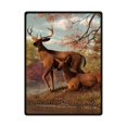 thumbnail image 1 of RYLABLUE Deer Fleece Blanket Throw Blanket 58x80 inches, 1 of 1