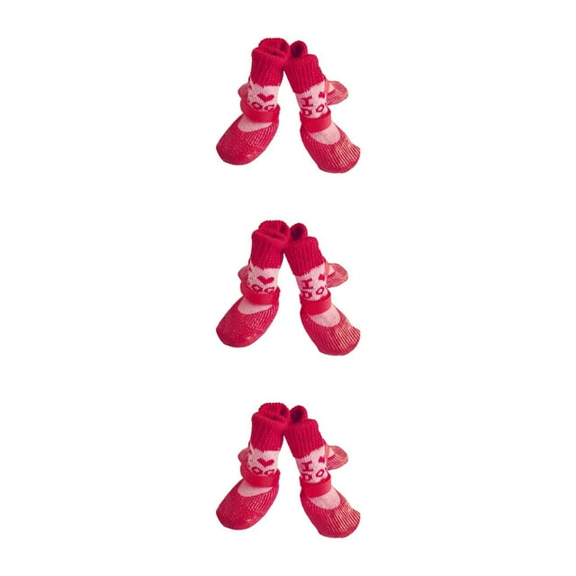 Methold 4 piezas de zapatos para mascotas, botas de nieve para la lluvia, conjunto de calcetines, medias de buena elasticidad, para perros Type1 NO1
