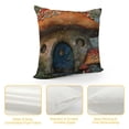 thumbnail image 4 of YINGXI  Fantasy Mushroom Cottage Throw Pillow Cover Colorful Meadow Landscape Plant Forest House Pillow Case Decorative Square Cushion for Home Couch Bed 18x18in, 4 of 5