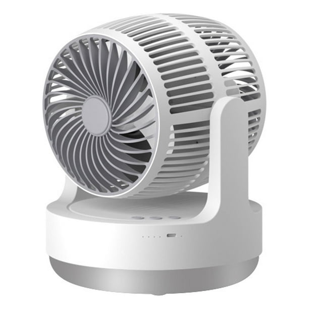 Ventilateur de circulation d'air avec 4 vitesses Circulation silencieuse  personnelle Rotation à 360 degrés 8 Blanc Gris 