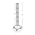 thumbnail image 2 of Azar 60"(H) x 4"(W) x 4"(D) Standard Interlocking Pegboard Display Tower White 700226-WHT, 2 of 2