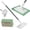White-5 Cloths, variant on Snap Grip Mini Mop, Zero Cloth Changing Mop with Automatic Push Pull Handle,360 Rotating Lazy Mops Wet Dry for Whole House Cleaning,Retractable Gap Dust Cleaner Flat Mops (White-6 Cloths)