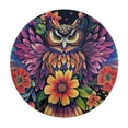 thumbnail image 4 of Orinice Owl Wings Flowers Round Table Cover Stain Resistant Washable Indoor Outdoor Tablecloth Kitchen Dining Wedding Parties 100% Polyester Fiber 46-50, 4 of 8