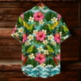 thumbnail image 5 of Kakii Hawaiian Shirt for Men Short Sleeves Tropical Printed Casual Button Down Summer Beach Floral Shirts, 5 of 9