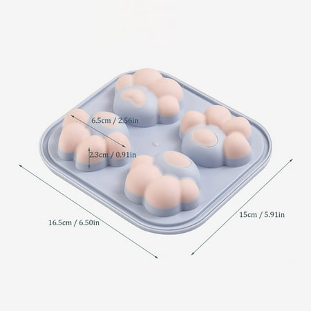 

Sehao 2PC Cat Paw Shape Ice Cream Mould Silicone Ice Cream Mold Reusable Tray Mold
