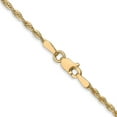 thumbnail image 3 of 10K Yellow Gold Rope Chain Styles Necklace 1.8 mm Diamond-Cut Lightweight 18 inch, 3 of 4