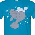 thumbnail image 4 of Inktastic Cute Manatees with Bubbles T-Shirt, 4 of 5