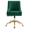 thumbnail image 5 of Modway Discern Performance Velvet Office Chair in Green, 5 of 7
