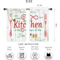 thumbnail image 2 of Christmas Kitchen Curtains Merry Xmas Rustic Farmhouse Country Short Small Fork and Spoon Wooden Plank Rod Pocket Winter Holiday Bedroom Living Room Treatment Fabric 2 Panels 27.5Wx39H Inch, 2 of 6