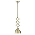 thumbnail image 3 of Golden Lighting 3824-S AB-AB Hawthorn Small Pendant, Aged Brass, 3 of 5
