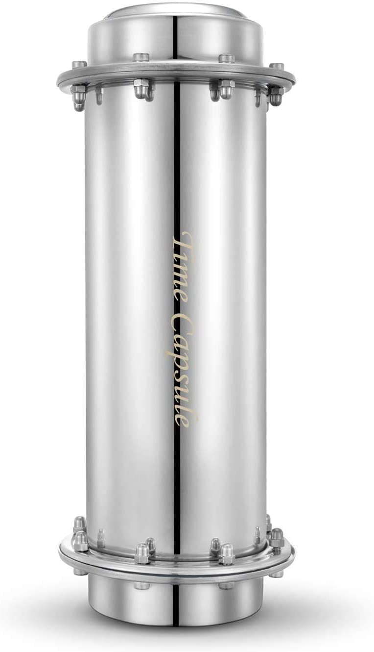 Stainless Steel 13.4 Inch Time Capsule Storage Box Gift/Waterproof